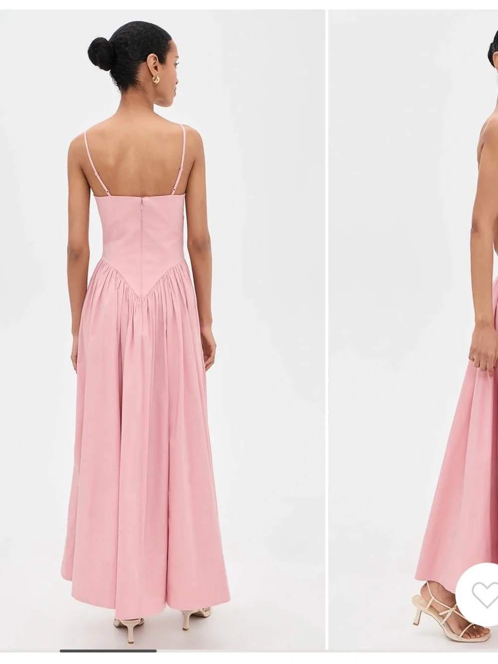 Hemant and Nandita Corseted Maxi Dress in pink size small